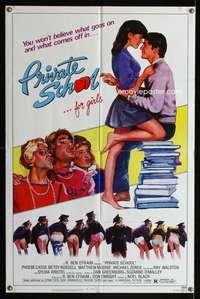c367 PRIVATE SCHOOL one-sheet movie poster '83 Phoebe Cates, Matt Modine