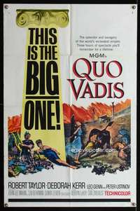 c352 QUO VADIS one-sheet movie poster R64 Robert Taylor, Kerr, Ustinov