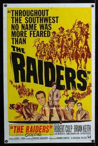 c348 RAIDERS one-sheet movie poster '64 Robert Culp, Brian Keith