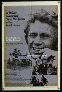 c327 REIVERS style B one-sheet movie poster '70 rascally Steve McQueen!