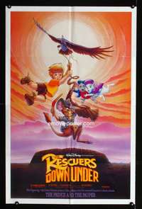 c322 RESCUERS DOWN UNDER/PRINCE & THE PAUPER DS one-sheet movie poster '90