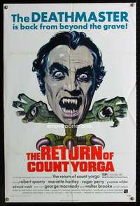 c318 RETURN OF COUNT YORGA one-sheet movie poster '71 AIP vampires!