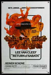 c316 RETURN OF SABATA one-sheet movie poster '72 best Lee Van Cleef image!