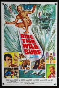 c301 RIDE THE WILD SURF one-sheet movie poster '64 Fabian, great image!