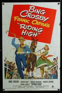 c300 RIDING HIGH one-sheet movie poster '50 Bing Crosby, Frank Capra