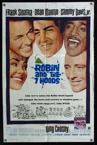 c283 ROBIN & THE 7 HOODS one-sheet movie poster '64 Sinatra, the Rat Pack!