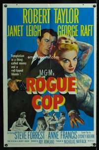 c275 ROGUE COP one-sheet movie poster '54 Robert Taylor, sexy Janet Leigh!