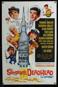 c217 SERGEANT DEADHEAD one-sheet movie poster '65 Avalon, Buster Keaton