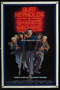 c194 SHARKY'S MACHINE one-sheet movie poster '81 Burt Reynolds, Lettick art!