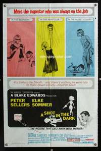 c183 SHOT IN THE DARK one-sheet movie poster '64 Peter Sellers, Edwards