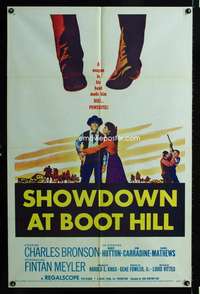 c179 SHOWDOWN AT BOOT HILL one-sheet movie poster '58 Charles Bronson