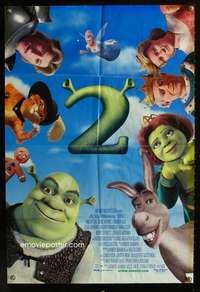 c178 SHREK 2 DS one-sheet movie poster '04 Mike Myers, Eddie Murphy, Diaz