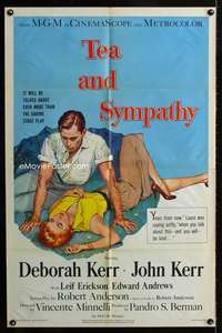 c115 TEA & SYMPATHY one-sheet movie poster '56 Deborah & John Kerr!