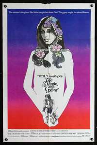 c073 VIRGIN & THE GYPSY one-sheet movie poster '70 D.H. Lawrence, sexy art!