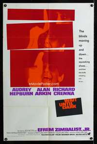 c072 WAIT UNTIL DARK one-sheet movie poster '67 blind Audrey Hepburn!