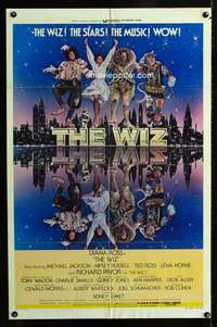 c041 WIZ one-sheet movie poster '78 Diana Ross, Michael Jackson, Gadino art