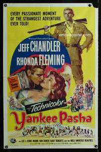 c026 YANKEE PASHA one-sheet movie poster '54 Jeff Chandler, Rhonda Fleming