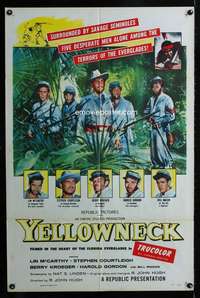c024 YELLOWNECK one-sheet movie poster '55 Lin McCarthy, Civil War coward!