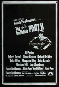 d119 GODFATHER II Forty by Sixty movie poster '74 De Niro, Coppola, Al Pacino