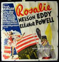 d009 ROSALIE linen six-sheet movie poster '37 Nelson Eddy, Eleanor Powell