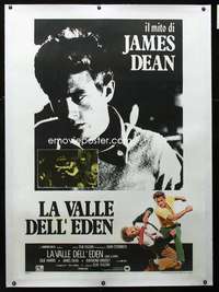 d006 EAST OF EDEN linen Italian one-panel movie poster R80s 1st James Dean!