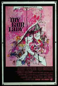 d125 MY FAIR LADY Forty by Sixty movie poster '64 Audrey Hepburn, Peak art!