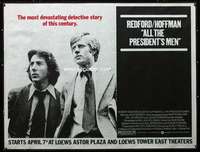 d077 ALL THE PRESIDENT'S MEN subway movie poster '76 Hoffman