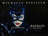 d078 BATMAN RETURNS subway movie poster '92 Michelle Pfeiffer