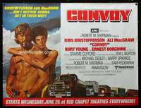 d084 CONVOY subway movie poster '78 Kristofferson, McGraw