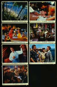 e309 TIARA TAHITI 7 movie lobby cards '62 James Mason, John Mills