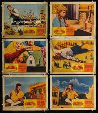 e324 3 WORLDS OF GULLIVER 6 movie lobby cards '60 Ray Harryhausen