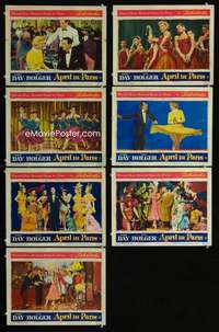 e206 APRIL IN PARIS 7 movie lobby cards '53 Doris Day, Ray Bolger
