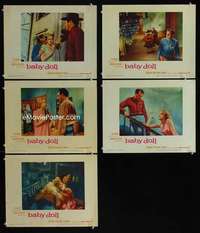 e453 BABY DOLL 5 movie lobby cards '57 Carroll Baker, sex classic!