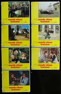 e210 BANANAS 7 movie lobby cards '71 Woody Allen, Louise Lasser