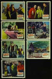 e215 BLACK ROSE 7 movie lobby cards '50 Tyrone Power, Orson Welles