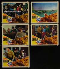 e459 BORDER G-MEN 5 movie lobby cards '38 cowboy George O'Brien!