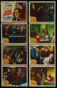 e048 CALLING BULLDOG DRUMMOND 8 movie lobby cards '51 Walter Pidgeon