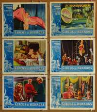 e350 CIRCUS OF HORRORS 6 movie lobby cards '60 outrageous horror image!