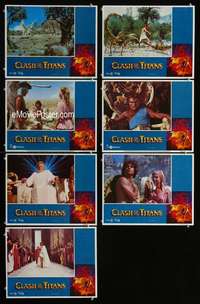 e224 CLASH OF THE TITANS 7 movie lobby cards '81 Ray Harryhausen