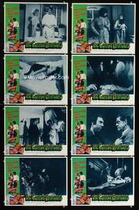 e054 CORPSE GRINDERS 8 movie lobby cards '71 Ted V. Mikels horror!