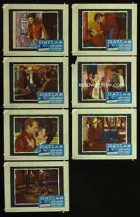 e233 DALLAS 7 movie lobby cards '50 Gary Cooper, Ruth Roman, Texas!