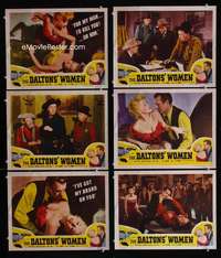 e352 DALTONS' WOMEN 6 movie lobby cards '50 Tom Neal, Pamela Blake