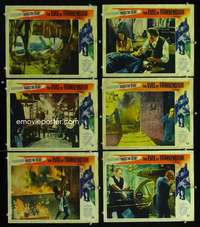 e365 EVIL OF FRANKENSTEIN 6 movie lobby cards '64 Peter Cushing, Hammer