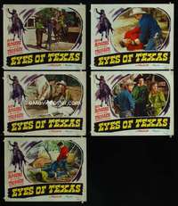 e481 EYES OF TEXAS 5 movie lobby cards '48 Roy Rogers & Trigger!