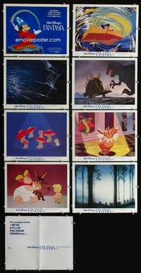 e063 FANTASIA 8 movie lobby cards R80s Mickey Mouse, Disney classic!