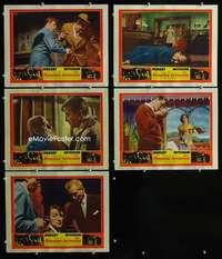 e482 FOREIGN INTRIGUE 5 movie lobby cards '56 Robert Mitchum, Page