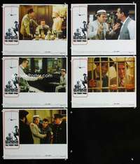 e484 FRONT PAGE 5 movie lobby cards '75 Jack Lemmon, Matthau, Wilder