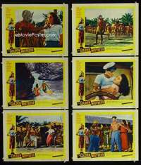 e372 GOLDEN MISTRESS 6 movie lobby cards '54 John Agar, wild voodoo!