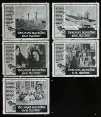 e487 GOSPEL ACCORDING TO ST MATTHEW 5 movie lobby cards '66 Pasolini