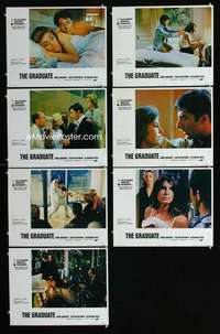 e247 GRADUATE 7 movie lobby cards R72 Dustin Hoffman, Anne Bancroft